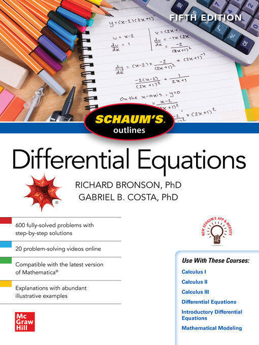 Title details for Schaum's Outline of Differential Equations by Richard Bronson - Wait list